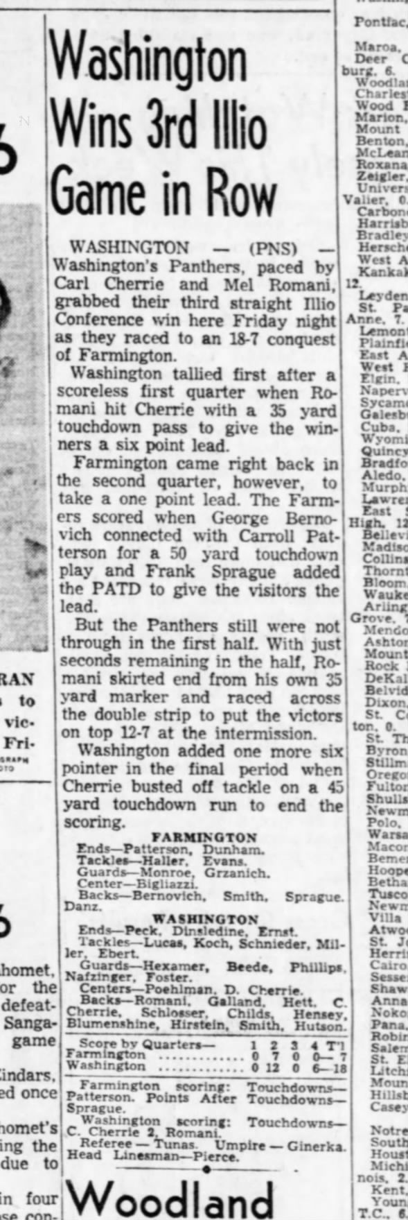 Clipping from The Pantagraph